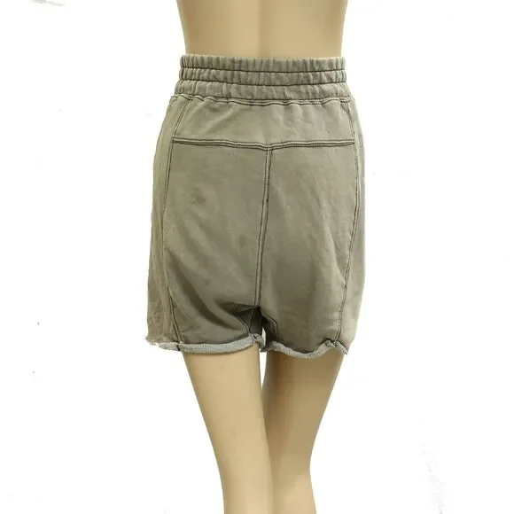 Free People FP Movement All Star Solid Shorts High Rise Pull-on Smocked M 282891